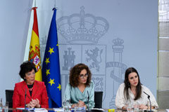 El Gobierno llevará a los tribunales el ‘pin parental’ a los centros educativos si Murcia no lo retira Isabel Celaá, María Jesús Montero e Irene Montero