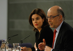 Soraya Sáez de Santamaría y Cristóbal Montoro