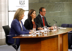 Fátima Báñez, Soraya Sáez de Santamaría y Alfonso Alonso Fátima Báñez, Soraya Sáez de Santamaría y Alfonso Alonso