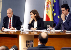 Jorge Fernández Díaz, Soraya Sáenz de Santamaría y José Manuel Soria