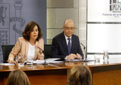 Soraya Sáenz de Santamaría y Cristóbal Montoro