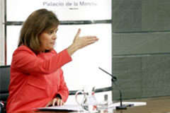 Aprobado el nombramiento del director general de los Registros y del Notariado y del teniente fiscal del Tribunal Supremo La vicepresidenta, ministra de la Presidencia y portavoz del Gobierno de España, Soraya Sáenz de Santamaría, en el Consejo de Ministros.