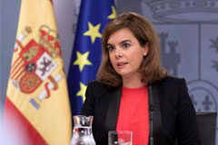 El Gobierno aprueba una batería de medidas para monitorizar el cumplimiento de la Ley de Unidad de Mercado La vicepresidenta del Gobierno, ministra de la Presidencia y portavoz del Gobierno de España, Soraya Sáenz de Santamaría, en la rueda de prensa posterior al Consejo de Ministros.