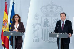 La prestación por desempleo será compatible con el desempeño de actividades agrarias hasta el 30 de junio Mª Jesús Montero y Luis Planas