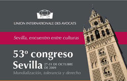 Abogados del mundo, venid a Sevilla Cartel del congreso