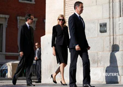 La infanta Cristina a su llegada al funeral del fallecido príncipe Kardam de Bulgaria, en Madrid, el 8 de junio de 2015