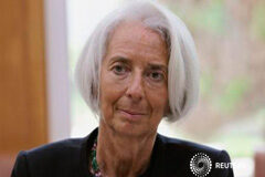 Lagarde pide más estímulos del BCE – diario La directora gerente del FMI, Christine Lagarde, durante una reunión con el Ministerio de Finanzas de Marruecos en Rabat el 8 de mayo de 2014