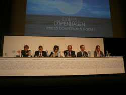 Una imagen de los ponentes en la cumbre de Copenhague