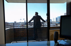 Dentro de seis meses entrará en vigor una gran reforma Penal Un ejecutivo mirando por la ventana de su despacho.