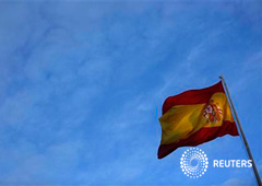 Una bandera española ondea en el ministerio de Defensa, el 15 de enero de 2013