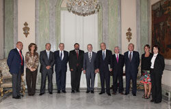 Se calientan motores para la nueva Ley de Planta y Demarcación Judicial El ministro de Justicia, el secretario de Estado y el secretario general de Modernización con los miembros de la comisión