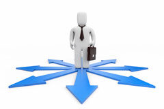 Las profesiones europeas avanzan en el desarrollo del centro de excelencia en ética profesional Un muñequito blanco con flechas azules a todas las direcciones