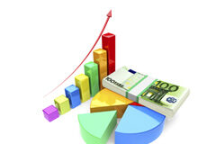 Novedades en la comunicación del importe neto de la cifra de negocios en el impuesto sobre actividades económicas Gráfico ascendente de dinero