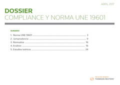 Thomson Reuters te ofrece el dossier 'Compliance y Norma UNE 19601'