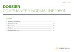 Thomson Reuters te ofrece el dossier 'Compliance y Norma UNE 19601' Thomson Reuters te ofrece el dossier 'Compliance y Norma UNE 19601'