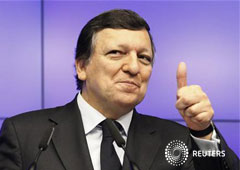 urao Barroso en una rueda de prensa al final del Consejo Europeo