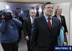Durao Barroso llega a una cumbre en Bruselas