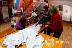 El partido pro-Putin gana las elecciones legislativas en Rusia El recuento en una mesa electoral en Ust-Mana, Rusia, el 18 de septiembre de 2016
