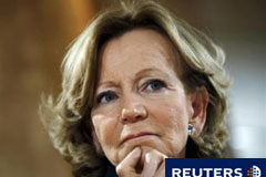 La economía española rozó la recesión en la recta final de 2010 La ministra de Economía, Elena Salgado, durante una rueda de prensa en Madrid el 24 de enero de 2011.