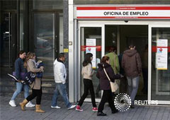 En la imagen de archivo, una oficina de empleo en Madrid, el 26 de octubre de 2012