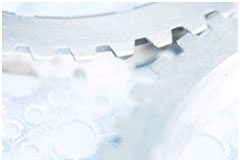 Reforma procesal civil, penal y contenciosa Un engranaje de color gris claro