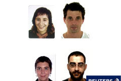 Detenidos cuatro presuntos miembros de ETA, según medios Fotografías de los cuatro detenidos -de izquierda a derecha Beatriz Echeevarria Caballero, Daniel Pastor Alonso, Lorena López Díez e Inigo Zapirain Romano, difundidas por el Ministerio del Interior.