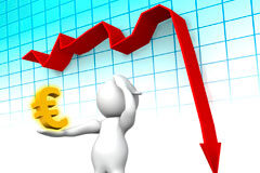 ¿Es válido el descuelgue o inaplicación salarial respecto de un convenio en situación de ultraactividad? Un muñequito con el símbolo del euro y una flecha descendiente