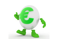 La revisión del precio de los contratos Símbolo del euro de color verde