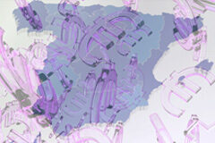El riesgo de adquirir la residencia fiscal sin residir en territorio español al tener el núcleo de intereses económicos en España Mapa de España con símbolos de euro