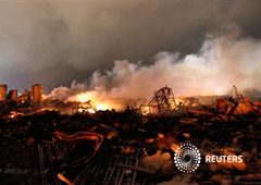 Imagen del 18 de abril de la planta destrozada en West, cerca de Waco, Texas