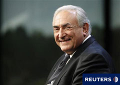 Imagen del director gerente del fondo, Dominique Strauss-Kahn, en un un evento de Thomson Reuters Newsmaker celebrado en el Newseum de Washington el pasado mes de diciembre.