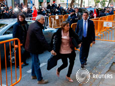 Carme Forcadell, presidenta del Parlamento catalán, llega al Tribunal Supremo, Madrid, 9 de noviembre de 2017
