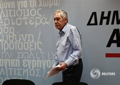 El líder de Izquierda Democrática, Fotis Kouvelis, en las oficinas de la formación en Atenas el 21 de junio de 2013