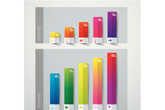 El método de estimación objetiva del año 2017 Gráfico de barras de colores