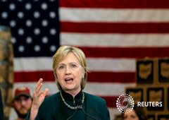 Clinton habla en un acto de campaña en Atenas, Ohio, EEUU el 3 de mayo de 2016