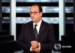 Hollande posa en París el 5 de noviembre de 2014 Hollande posa en París el 5 de noviembre de 2014
