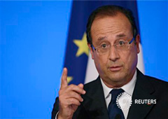 Hollande en París en 27 de agosto de 2013