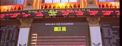 Panel de Ibex35 bolsa Madrid