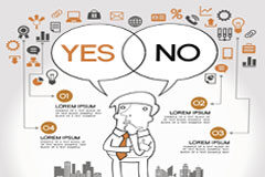 ¿De qué lado de la intimidad estamos? Muñeco con un yes y un no