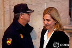 La Infanta, a la que exculpan los peritos de Hacienda, y el resto de acusados, presentes hoy en el juicio del Caso Nóos para conocer las conclusiones Infanta Cristina