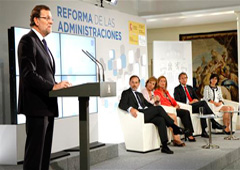 Mariano Rajoy en un momento de la presentación