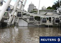 La noria de Brisbane inundada, el 12 de enero de 2011.