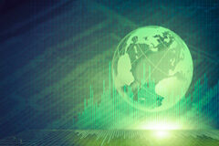 Inversiones en los antiguos paraísos fiscales a través de la constitución de empresas. El ejemplo de Panamá (II) Una bola del mundo y un gráfico de barras