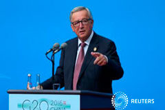 El brexit no es el fin de la Unión Europea, dice Juncker Juncker durante una rueda de prensa tras la cumbre del G20 en Hangzhou, China, el 4 de septiembre de 2016
