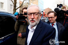 Líder opositor británico dice que Theresa May no ha cedido suficiente sobre el Brexit El líder del opositor Partido Laborista británico, Jeremy Corbyn, poco antes de reunirse con la primera ministra Theresa May