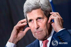 EEUU dice contar con apoyos árabes para combatir al Estado Islámico El secretario de Estado estadounidense John Kerry escucha una pregunta durante una conferencia conjunta con el ministro de Exteriores egipcio Sameh Shoukry en El Cairo, el 13 de septiembre de 2014