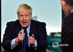 El Primer Ministro de el Reino Unido, Boris Johnson, aparece en The Andrew Marr Show de la BBC TV en Salford, Manchester, Reino Unido, el 29 de septiembre de 2019.