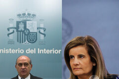 Interior y Empleo refuerzan la lucha contra el fraude en materia de derechos laborales y sociales de los trabajadores y de las empresas De izda a drcha.: Elministro del Interior, Jorge Fernández Díaz, y la ministra de Empleo y Seguridad Social, Fátima Báñez