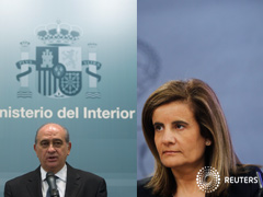 De izda a drcha.: Elministro del Interior, Jorge Fernández Díaz, y la ministra de Empleo y Seguridad Social, Fátima Báñez
