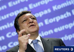Barroso en una rueda de prensa en Bruselas